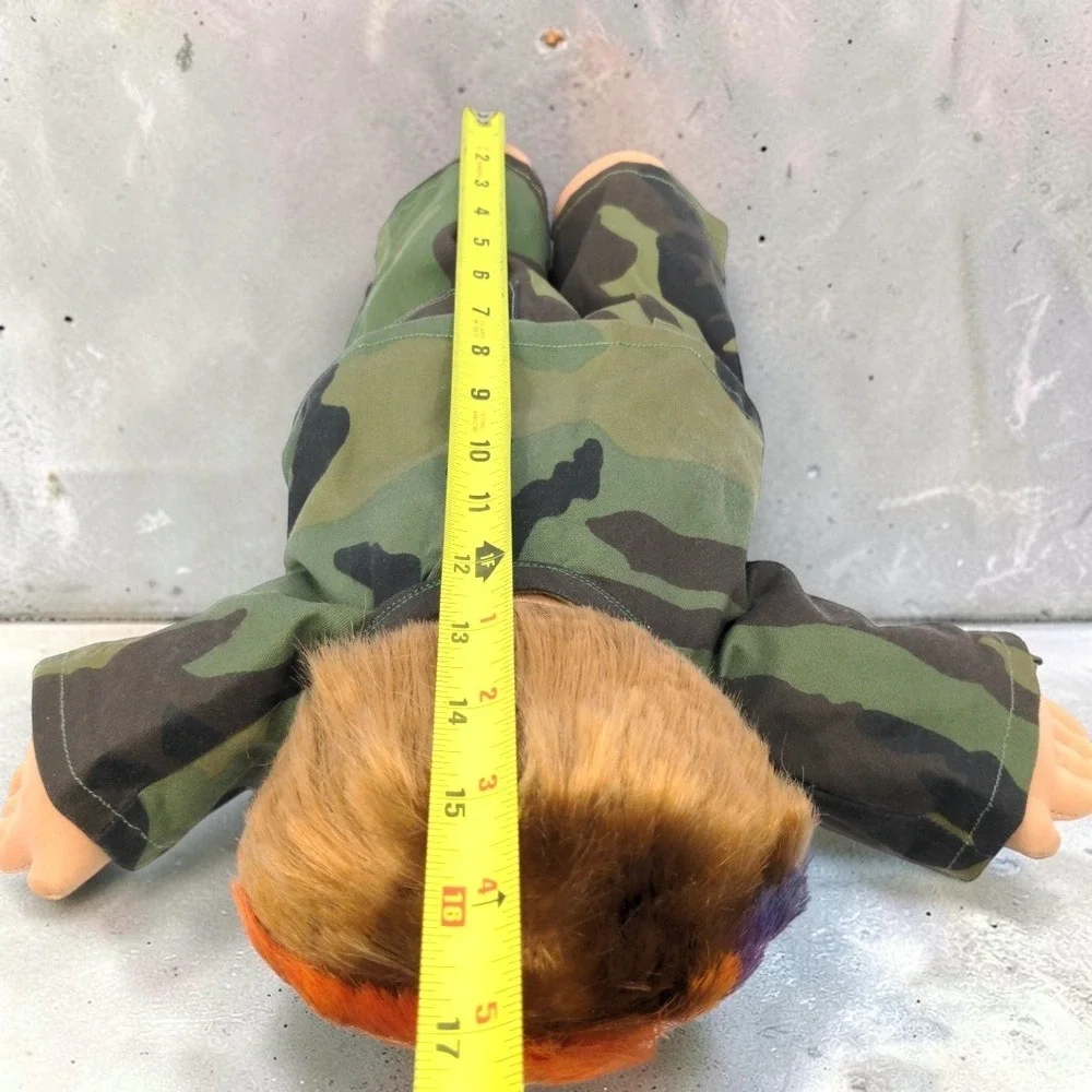 VTG Cabbage Patch Kids Magic Touch Colorsilk Boy Doll Camo Orange Hair 2005 CPK